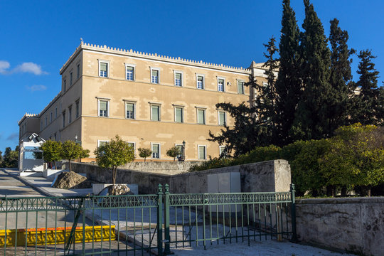 The Greek parliament in Athens, Attica, Greece