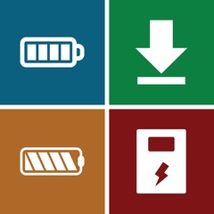 Set of 4 load filled icons