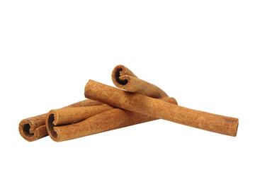 cinnamon stick isolated on white background