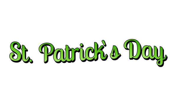 Saint Patrick`s Day typography. St. Patrick`s Day emblem.