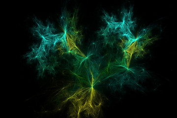 3D rendering abstract fractal light background