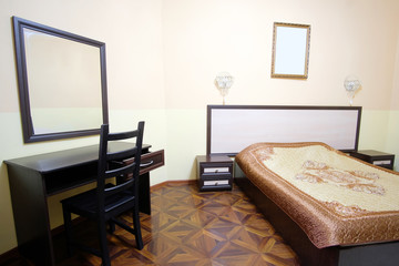 Interior of a hotel bedroom