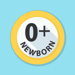 Zero Plus Newborn sign illustration