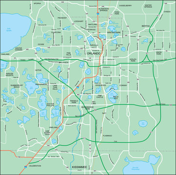 Orlando Area Map