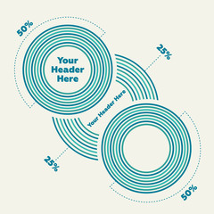 Obraz premium Infographics elements - pie chart flat illustration