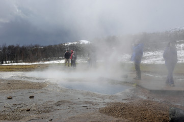 island, heissquellengebiet haukadalur
