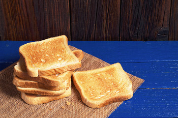 Slices of toasted bread