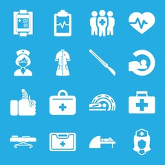 Set of 16 patient filled icons