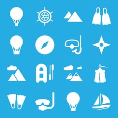 Set of 16 adventure filled icons