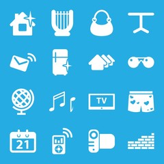 Fototapeta premium Set of 16 modern filled icons