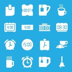 Set of 16 morning filled icons