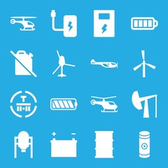 Set of 16 fuel filled icons