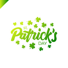 Lettering Happy St. Patrick's Day. Vector illustration.