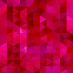 Fototapeta premium Abstract vector background with red, pink triangles. Geometric vector illustration. Creative design template.