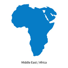 Detailed vector map of Middle East and Africa Region - 138014998