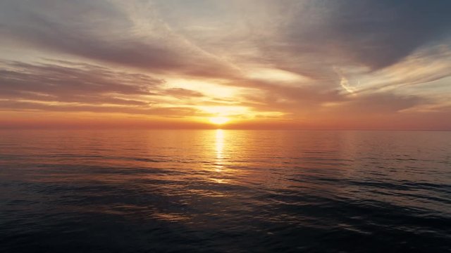 Golden sea sunrise video
