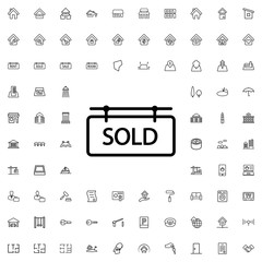 sold tag icon illustration