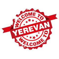 Welcome to Yerevan ,stamp.Sign.Seal.Logo