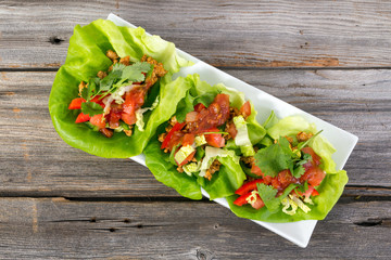 mexican pork lettuce wraps