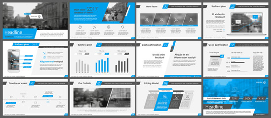 Elements for infographics and presentation templates. - obrazy, fototapety, plakaty