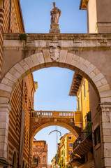 Fototapeta premium Beautiful old streets of Verona, Veneto region, Italy.