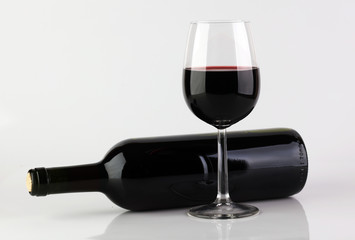 Bottle and glass of wine