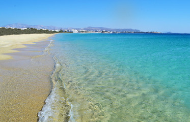 Fototapeta na wymiar landscape of Saint Prokopios beach Naxos island Cyclades Greece