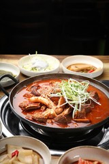 maeun galbi jjim. Braised Spicy Shjort Ribs 
