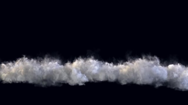 Smoke wall wave coming towards camera, with alpha channel
