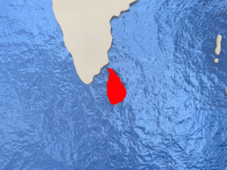 Sri Lanka on map
