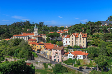 Fototapeta na wymiar Vista do centro da cidade de Sintra