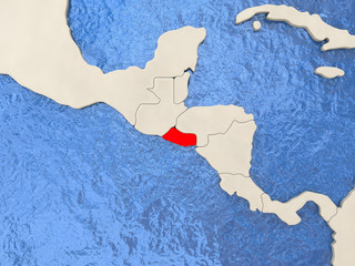 El Salvador on map