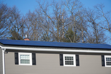 house with solar panel installed on the roof