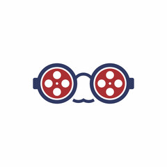 Video Glasses Logo Vector