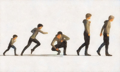 Age Progression & Male in various Stages of life.