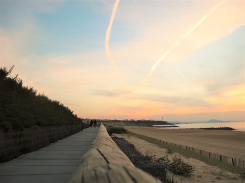 Sea, Sand, Sunset and Sky of Anglet Beach,  Anglet, France