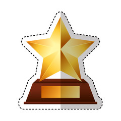 trophy award isolated icon vector illustration design