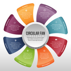 Obraz premium Circular Fan Infographic