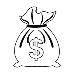 money bag isolated icon vector illustration design