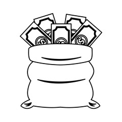 money bag isolated icon vector illustration design