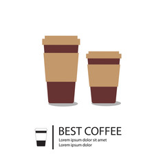 Coffee on paper cups. Paper coffee cup templates
