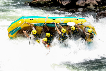 Rafting in the river