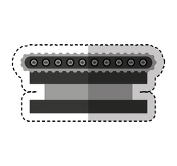 Fototapeta na wymiar transporter band machine icon vector illustration design