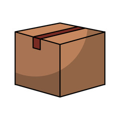 box carton isolated icon vector illustration design