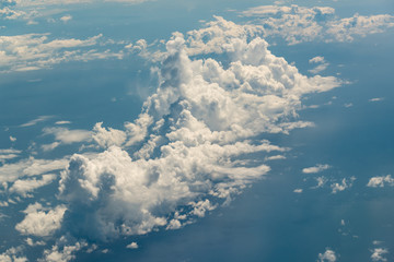 Aerial view of cloud against ocean on the background