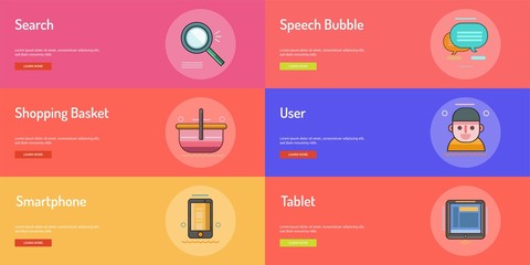 Naklejka premium E-Commerce Conceptual Banner Design