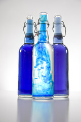 Naklejka premium Blue Bottles