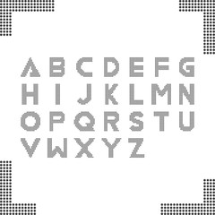 Vector alphabet in the form of a dots. Flat vector illustration EPS 10