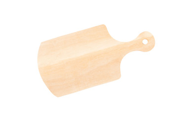 Wooden board on white