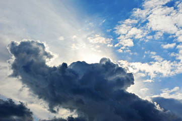 Blue sky with clouds